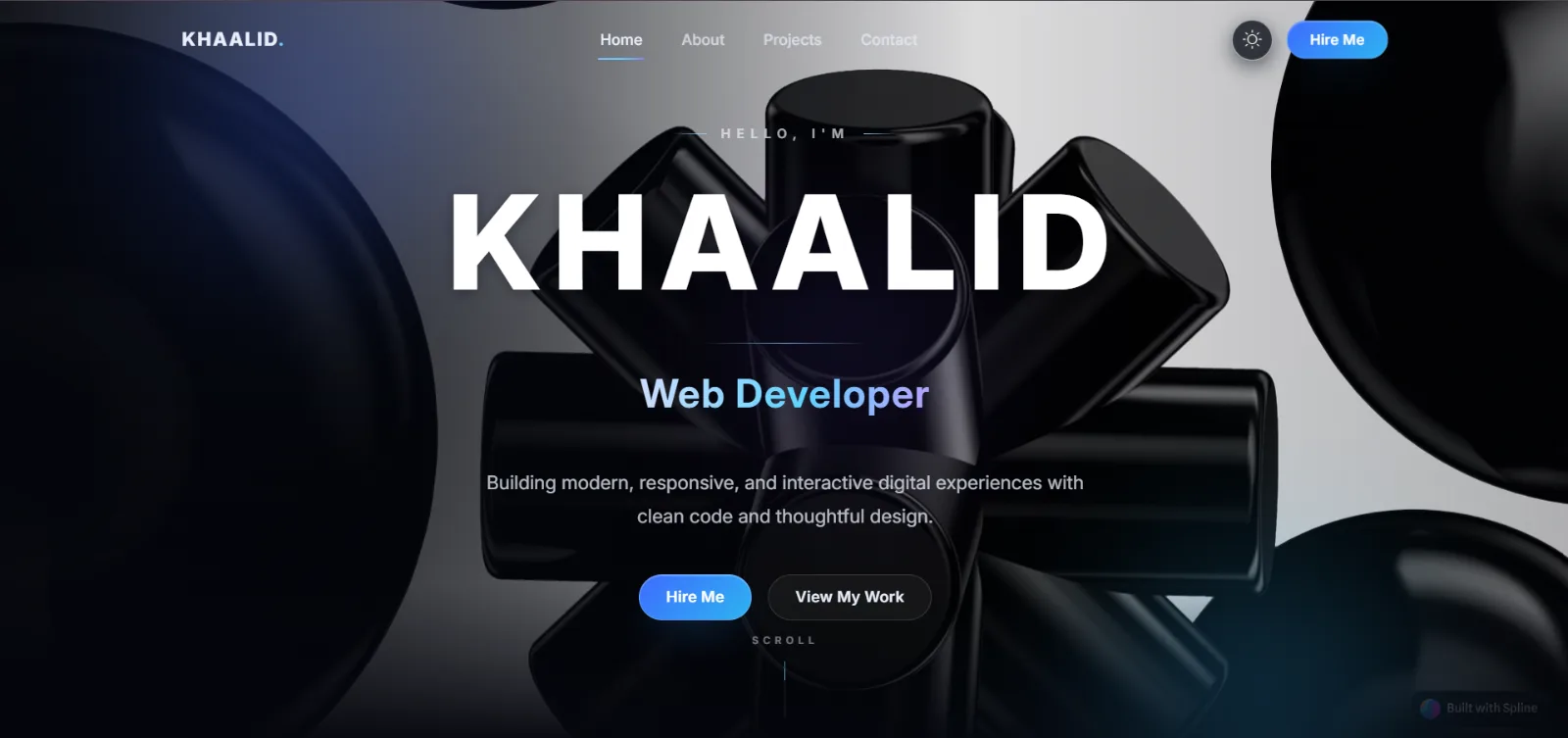 I will design a modern professional portfolio website — freelance service on FIVESOM by Khaalid maxamed
